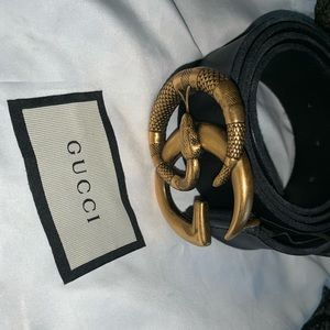 Gucci Belt Double G Buckle with Snake